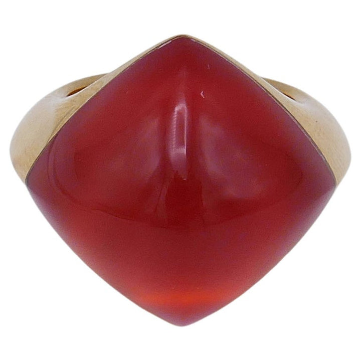 Vhernier Pan Di Zucchero Carnelian Rock Crystal Ring