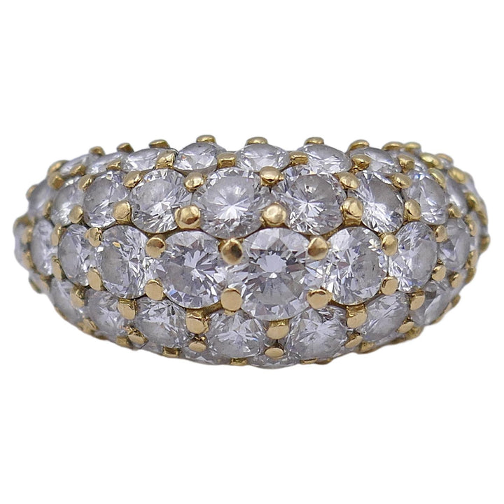 Diamond Yellow Gold Dome Ring