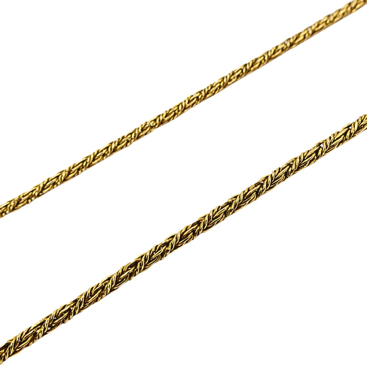 1930’s Yellow Gold, Carved Emerald and Ruby Pendant Chain Necklace