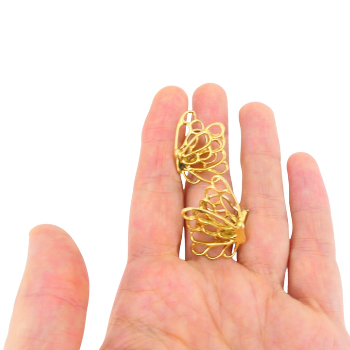 Angela Cummings 18k Gold Butterfly Earrings Vintage Designer Jewelry