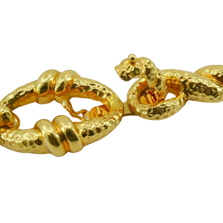 Vintage Wander 18k Hammered Gold Convertible Necklace