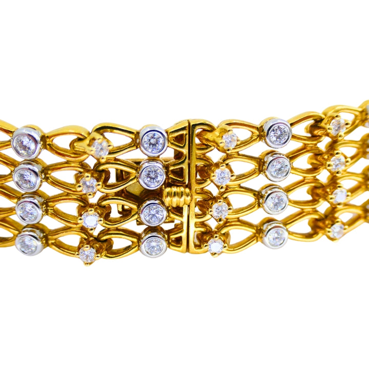 Vintage Tiffany & Co. Collar Necklace Gold Platinum Diamond Estate Jewelry