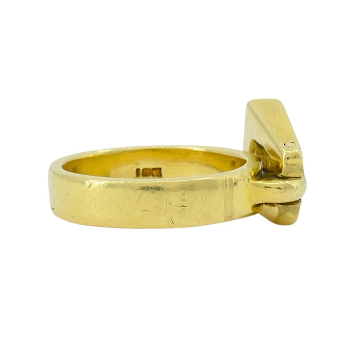 Vintage Tiffany & Co. 18k Gold Hinge Padlock Ring