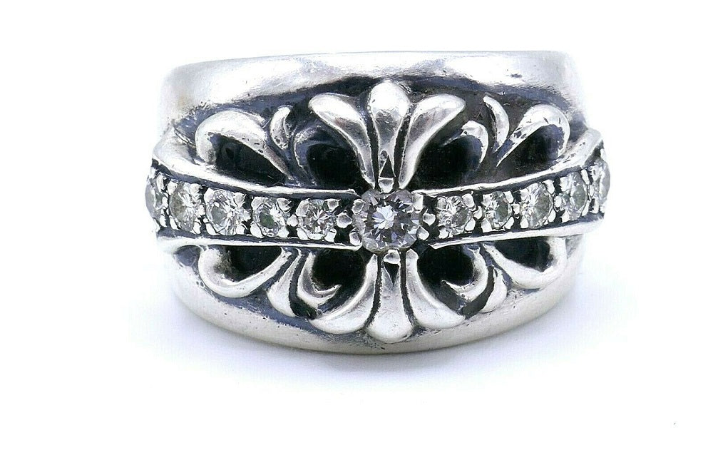 Chrome Hearts 1992 Sterling Silver Diamond Ring – Nadine Krakov