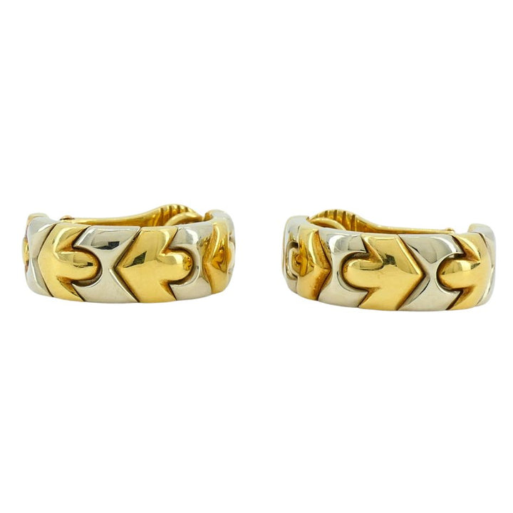 Bvlgari 18k Two-tone Gold Clip-on Huggie Alveare Earrings