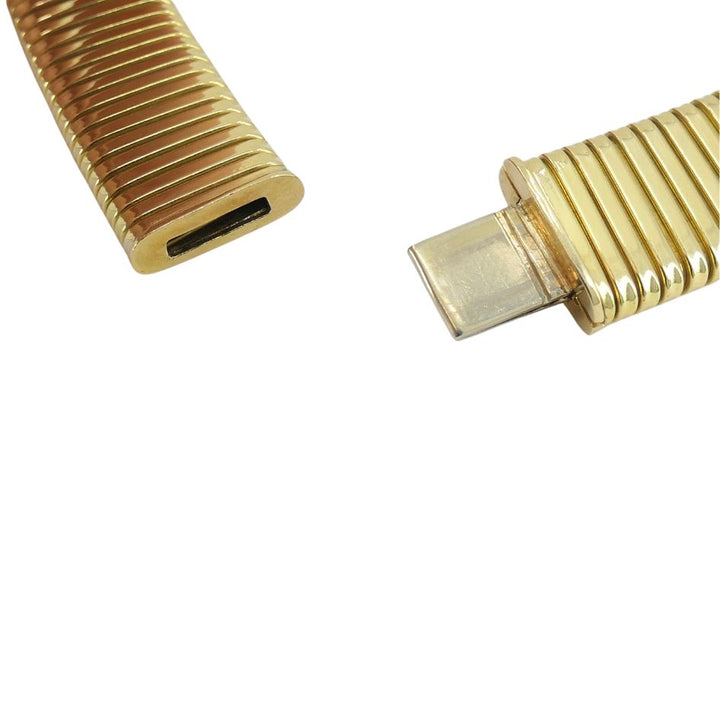 Vintage Carlo Weingrill 18k Gold Tubogas Choker Necklace