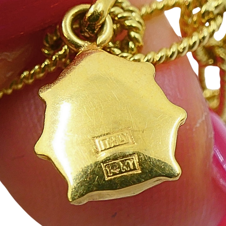 18k Gold Chain 14k Enamel Ladybug Charms Bracelet