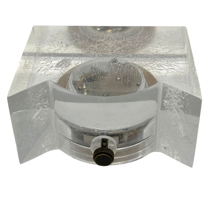 1950s Cartier Yellow Gold and Lucite Pair of Desk Clocks Lecoultre Movement