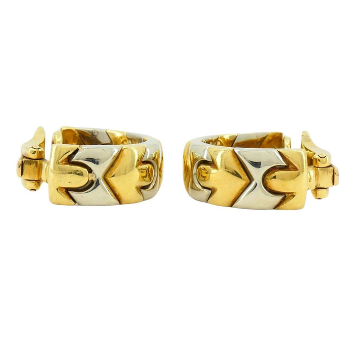 Bvlgari 18k Two-tone Gold Clip-on Huggie Alveare Earrings