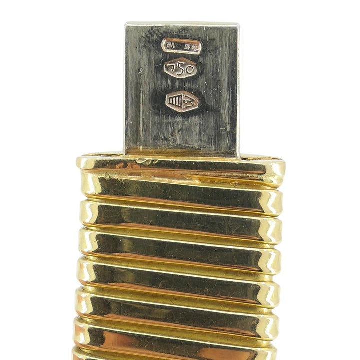 Vintage Carlo Weingrill 18k Gold Tubogas Choker Necklace