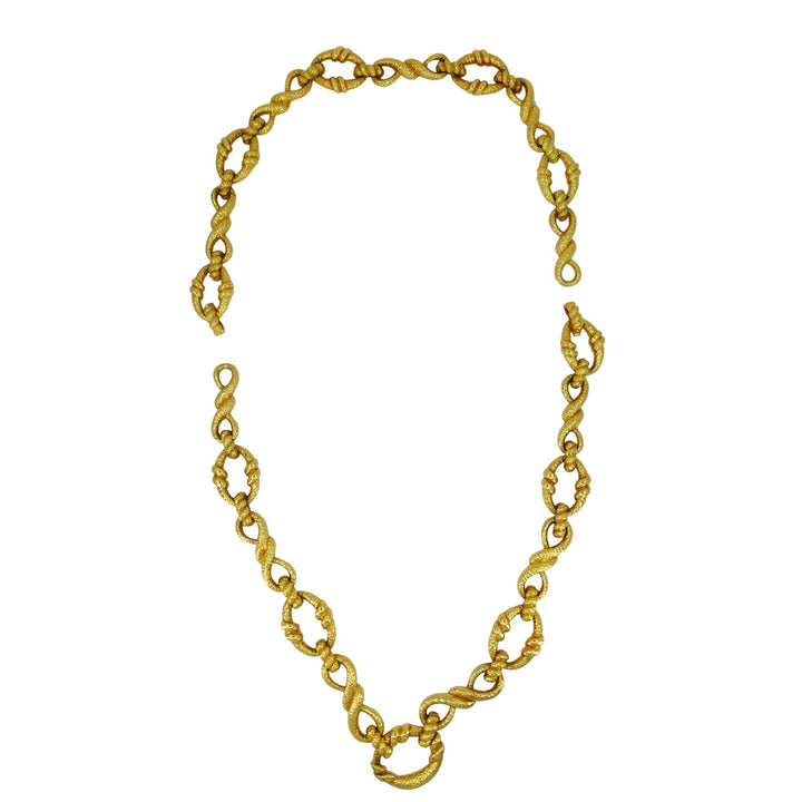 Vintage Wander 18k Hammered Gold Convertible Necklace
