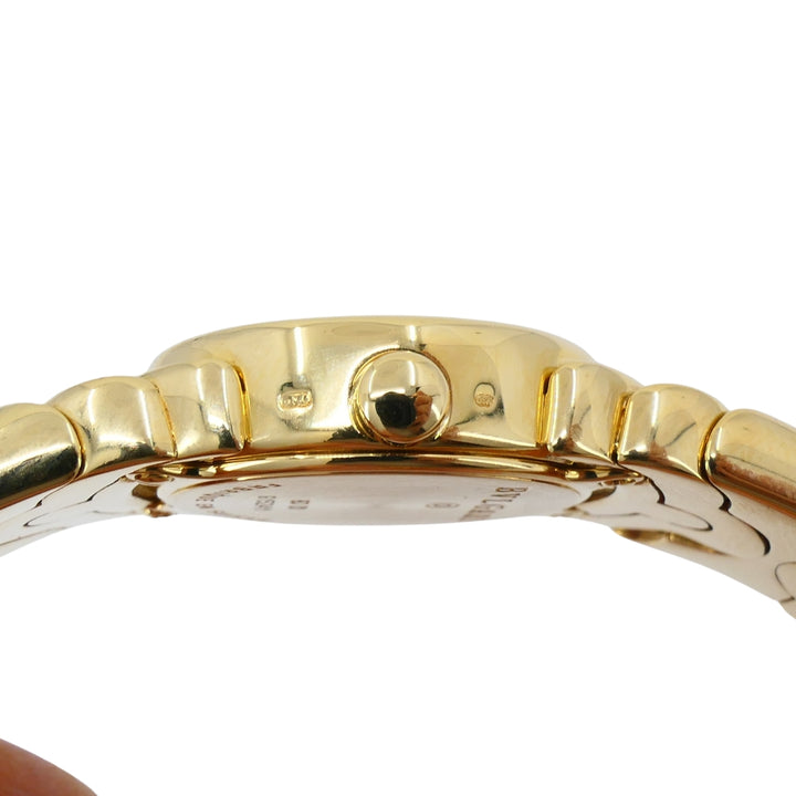 Bvlgari Bulgari Parentesi Watch BJ 01 18k Gold Black Dial Original Pouch