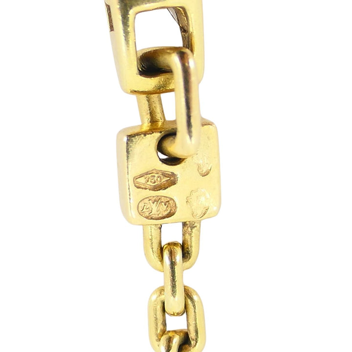 Louis Vuitton 18k Gold Diamond Eiffel Tower French Pendant Necklace