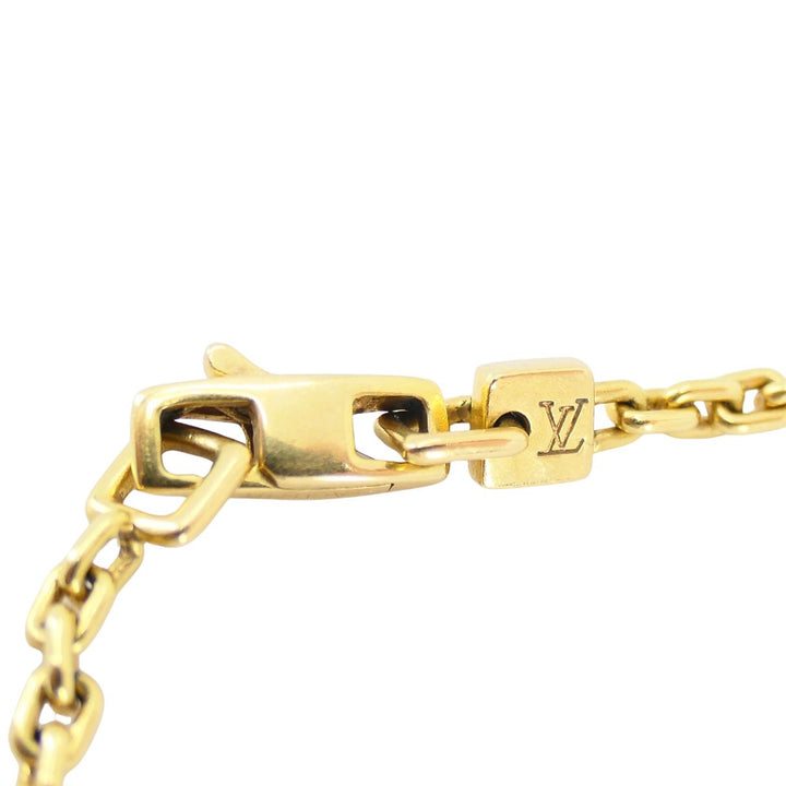 Louis Vuitton 18k Gold Diamond Eiffel Tower French Pendant Necklace