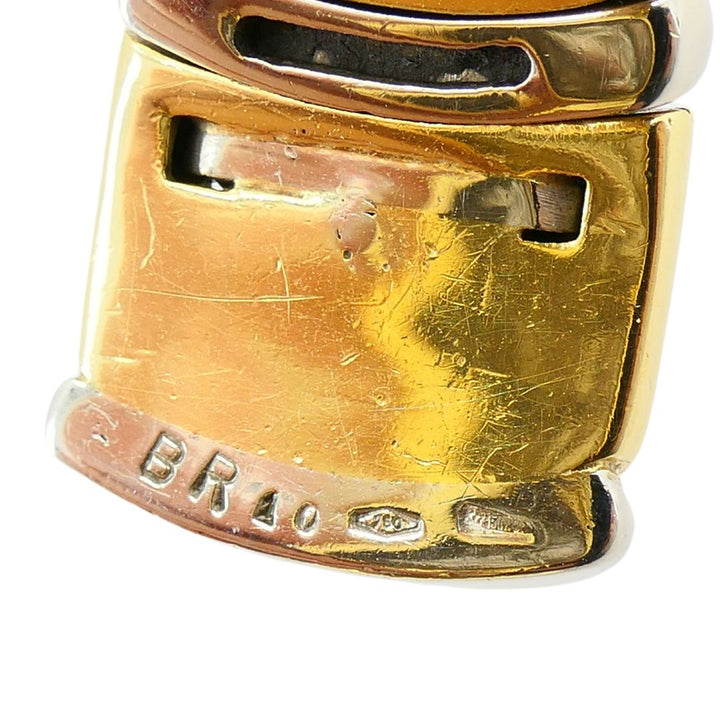 Bulgari Monete Silver Ancient Coin 18k Two Tone Gold Cuff Bracelet