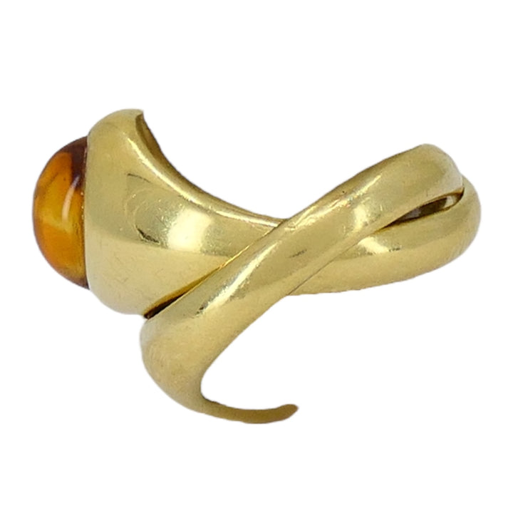 Pomellato 18k Gold Citrine Interwoven Duo Ring