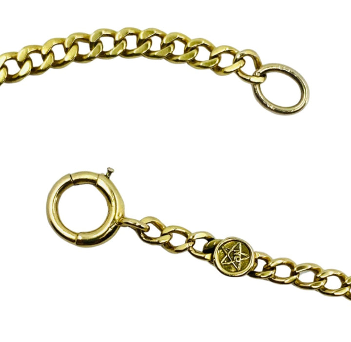 14k Gold Anchor Pendant Rope Design Chain Necklace