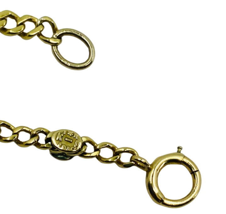 14k Gold Anchor Pendant Rope Design Chain Necklace