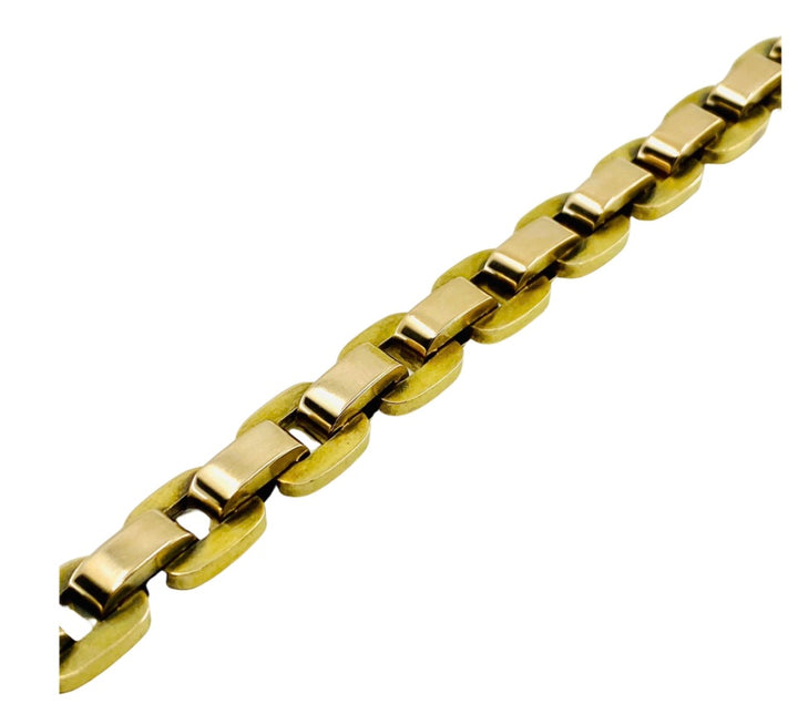 14k Gold Two-Tone Chain Necklace 1940s