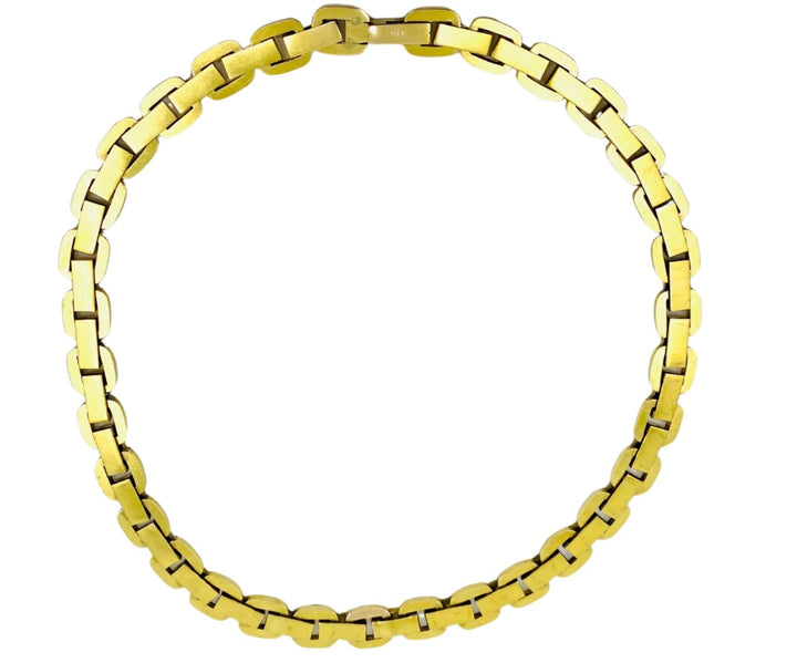 14k Gold Two-Tone Chain Necklace 1940s