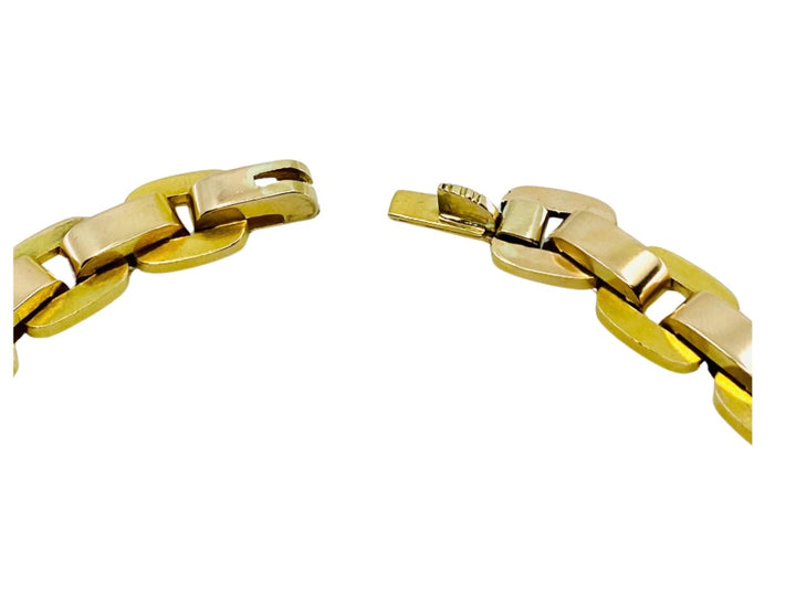 14k Gold Two-Tone Chain Necklace 1940s