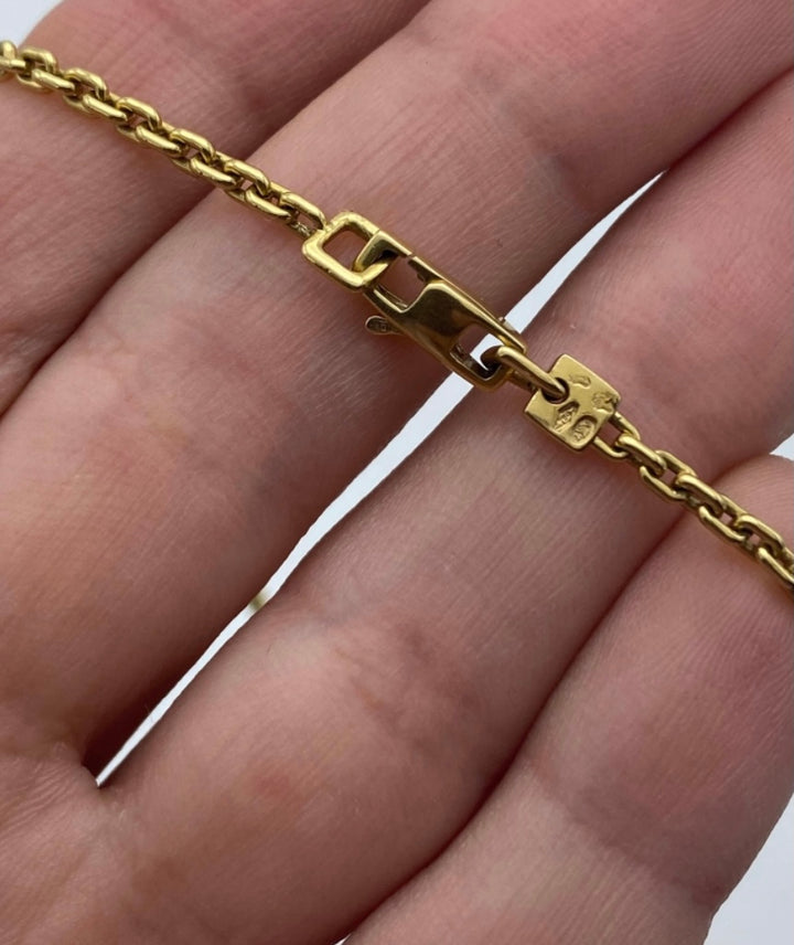 1990's Louis Vuitton Yellow Gold and Diamond Eiffel Tower Chain Necklace