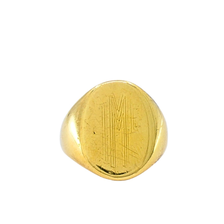 Vintage 10k Gold Monogram Signet Ring