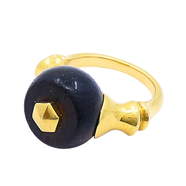 Marina B 18k Yellow Gold  Wood Ring