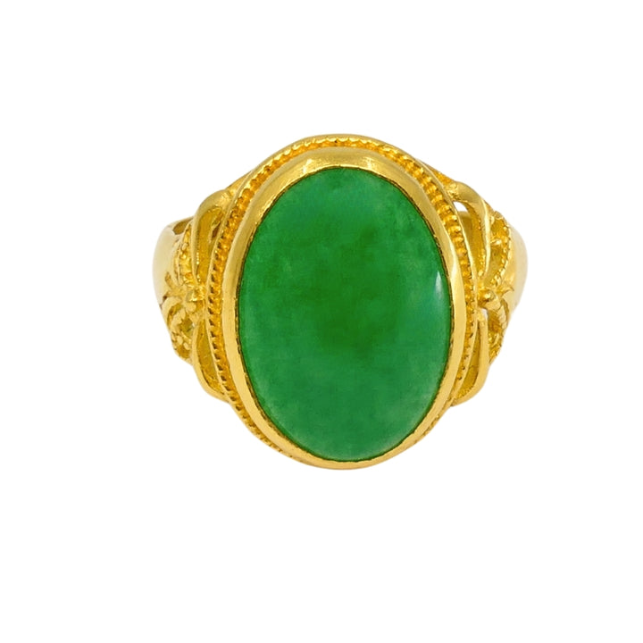 Antique Ring Jade 18k Gold