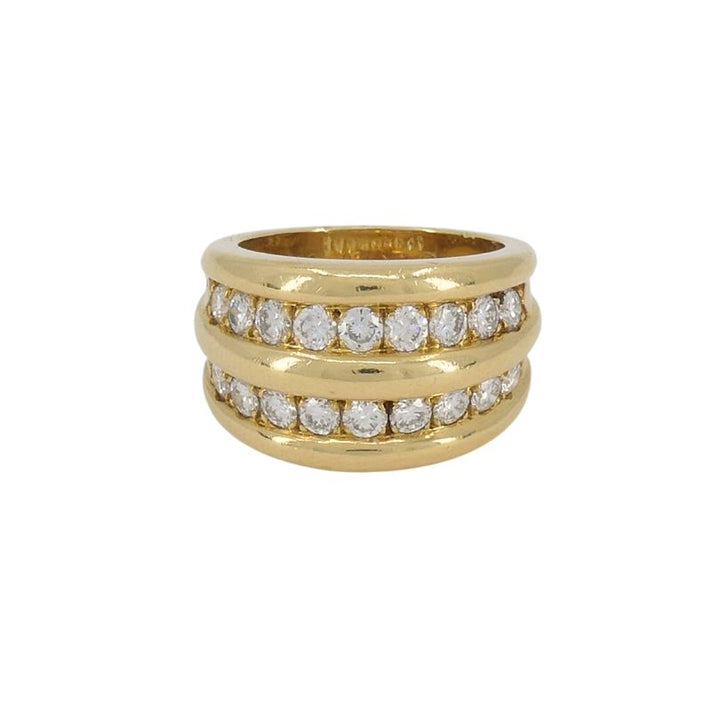 Van Cleef & Arpels 18k Gold Diamond Band Ring