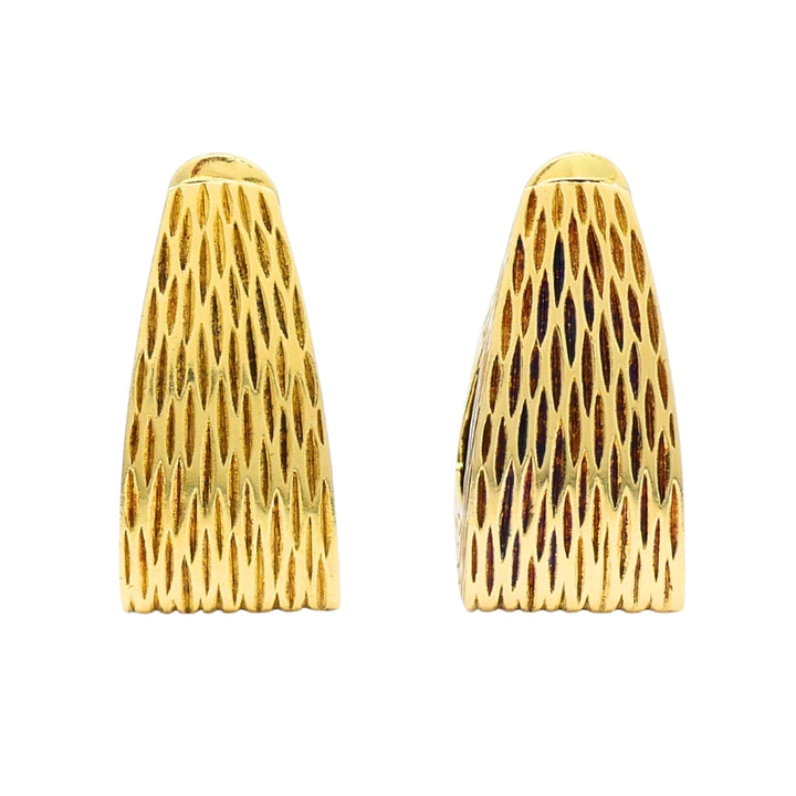 Wander France  Modern 18k Gold Geometric Clip-On Earrings