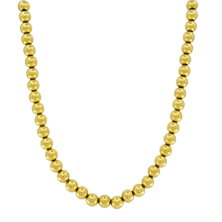14k Gold Bead Necklace Vintage Jewelry