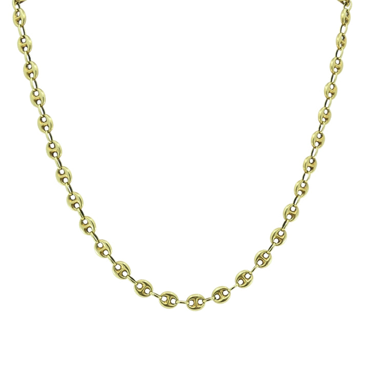 14k Gold Mariner Link Chain Necklace Vintage Jewelry