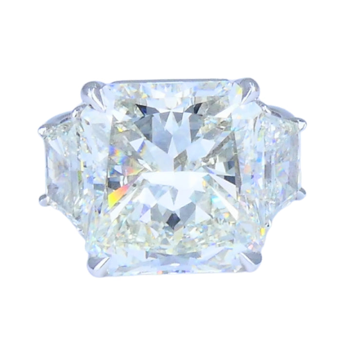 8.02-carat GIA Certified Diamond Ring 18k White Gold Modern Jewelry