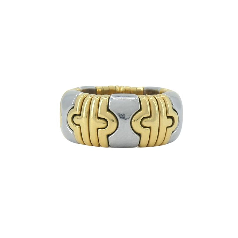 Vintage Bulgari Parentesi 18k Gold Steel Ring – Nadine Krakov
