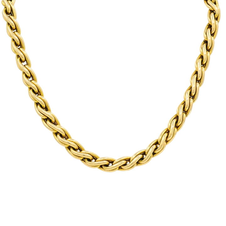 14k Gold Chain Necklace Chunky Oval Link Vintage Jewelry