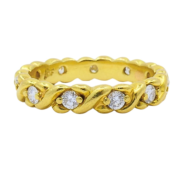 18k Gold Eternity Ring Diamond Band