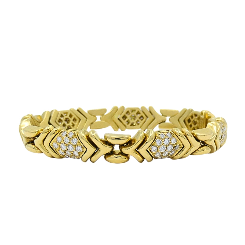 Bvlgari Bulgari Diamond 18k Gold Bracelet