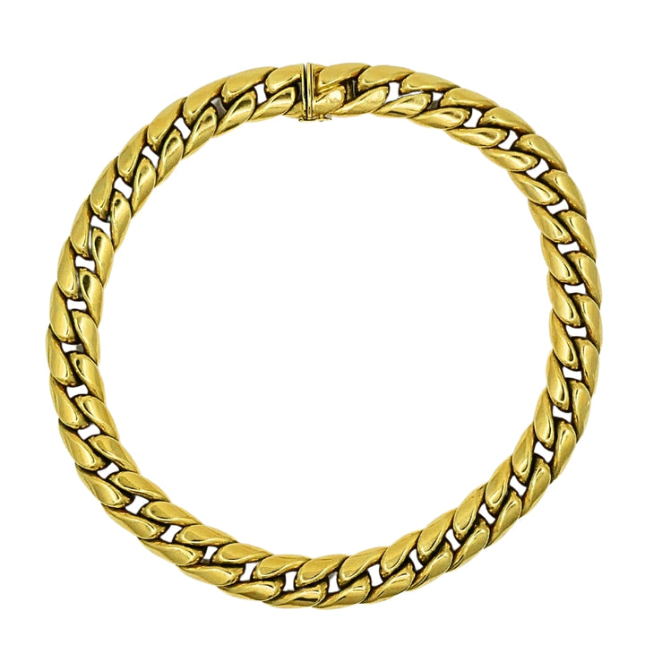 Carlo Weingrill Vintage Chain Necklace 18k Gold Heavy Link