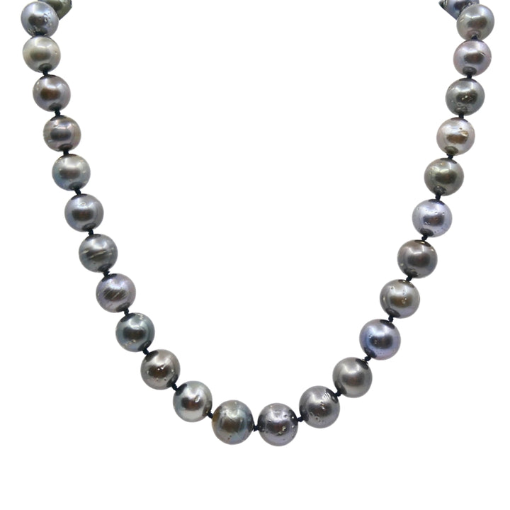 Tahitian Pearl Necklace 14k Gold Clasp