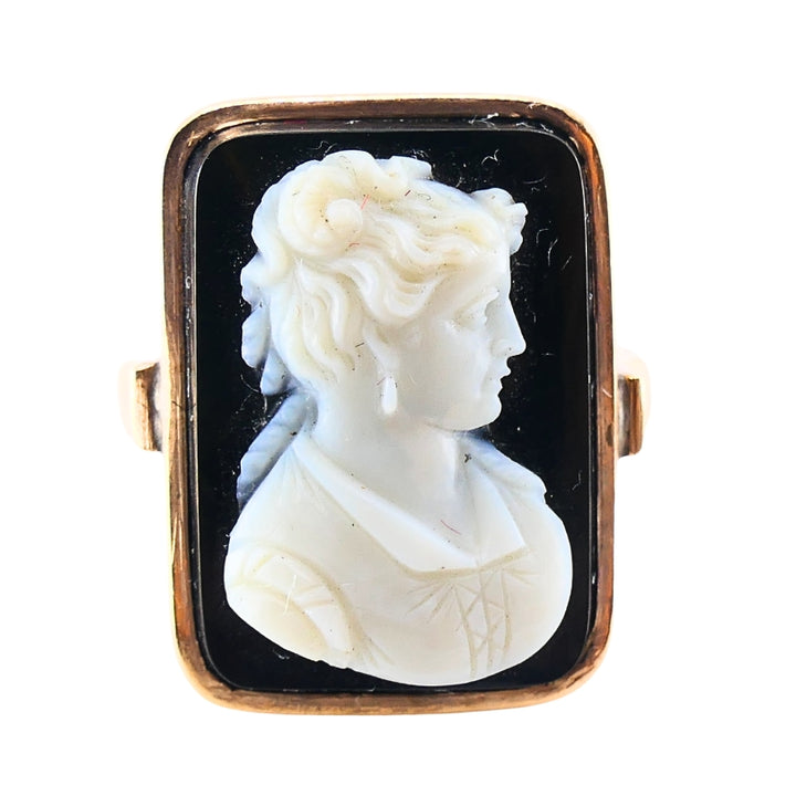 Antique Ring 14k Carved Cameo