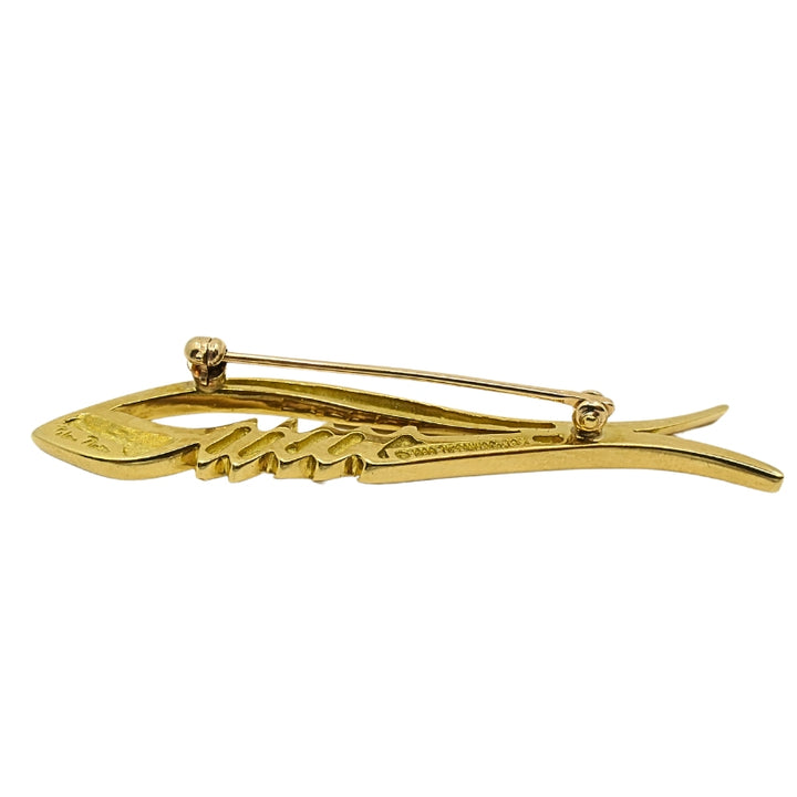 Tiffany & Co. Paloma Picasso Fish 18k Gold Brooch