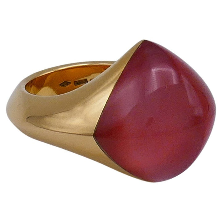 Vhernier Pan Di Zucchero Carnelian Rock Crystal Ring