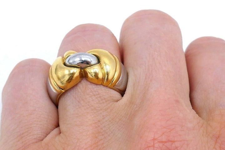 Bulgari Parentesi Yellow Gold Hematite Ring