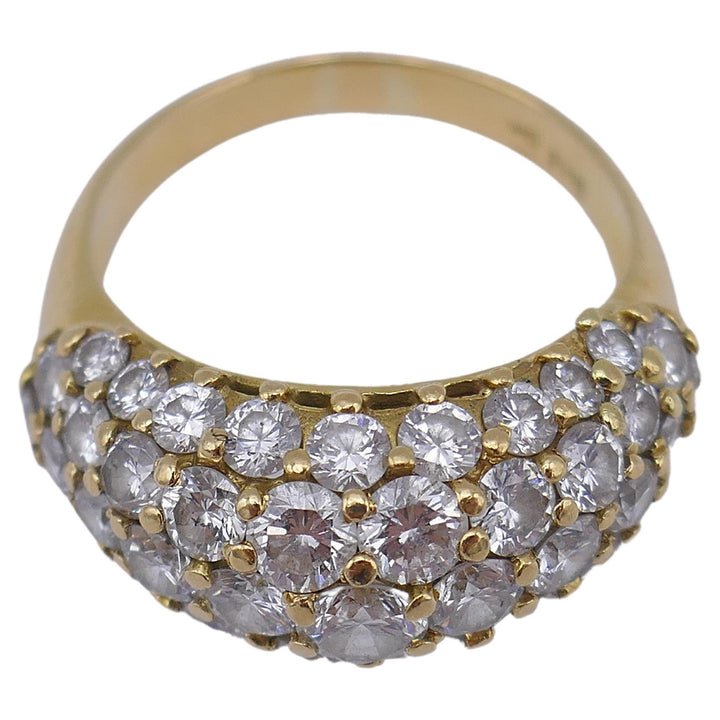 Diamond Yellow Gold Dome Ring