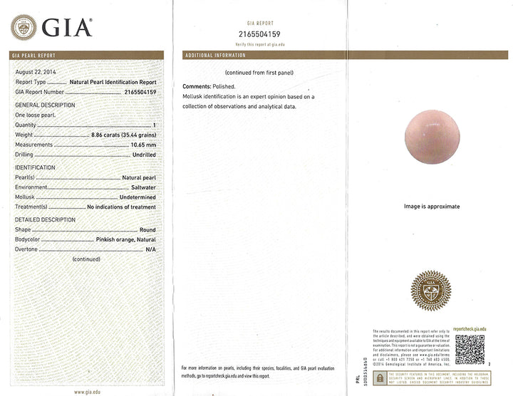 Art Deco Diamond Platinum Ring with Natural Pearl GIA Estate