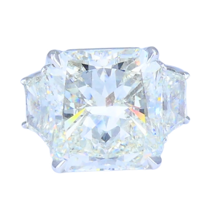 8.02-carat GIA Certified Diamond Ring 18k White Gold Modern Jewelry