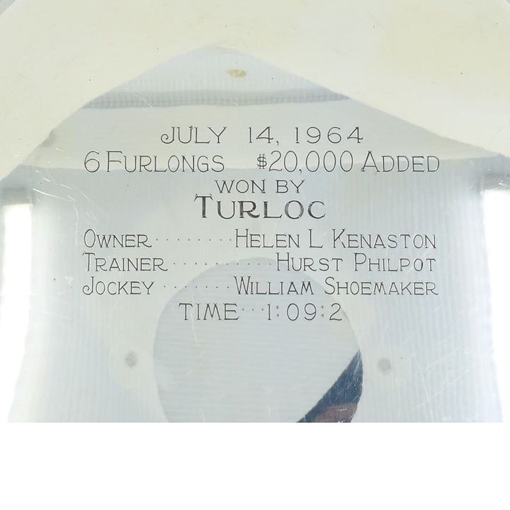 1964 Sterling Silver Lakes and Flowers Handicap Hollywood Park Trophy Plate