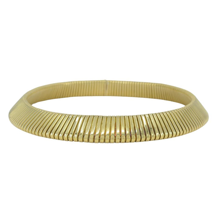 Vintage Carlo Weingrill 18k Gold Tubogas Choker Necklace
