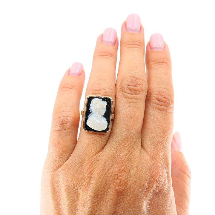 Antique Ring 14k Carved Cameo